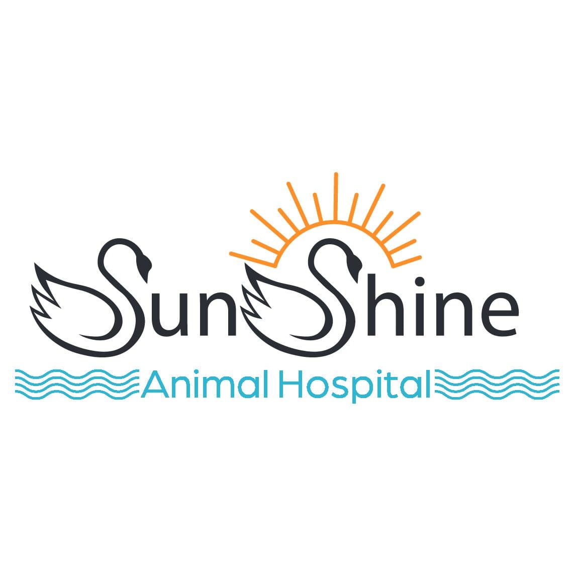 A logo of sunshine animal hospital