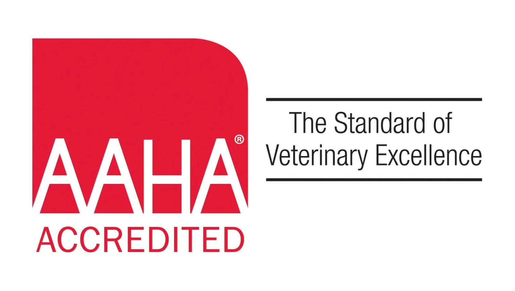 A red and white logo for the veterinary association of america.